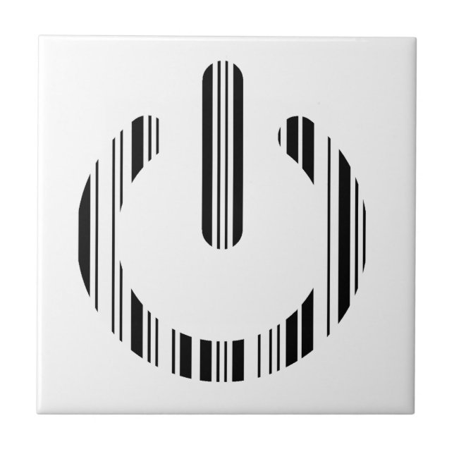 EINSCHALTTASTE BAR CODE Einschaltmusterdesign Fliese (Vorderseite)