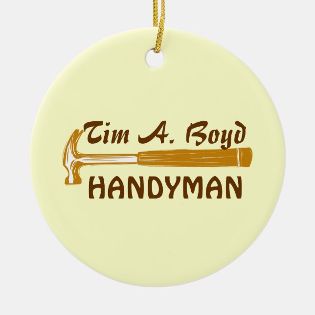 Einschätzung des Vaters Handyman Keramikornament (Vorne)