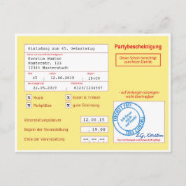 Einschein Postkarte
