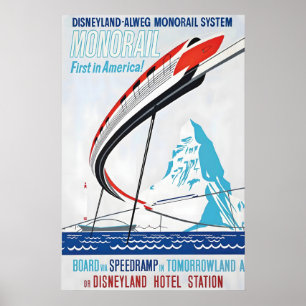 Einschienenbahn Amerikanische USA Zug Reise Bergpa Poster