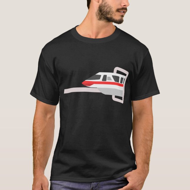Einschienenbahn-Rot T-Shirt (Vorderseite)