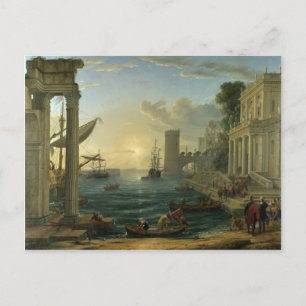 Einschiffung der Königin von Sheba - Claude Lorrai Postkarte