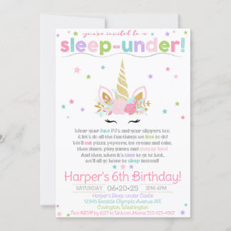 Einschlafen im Schlafzimmer, Einladung