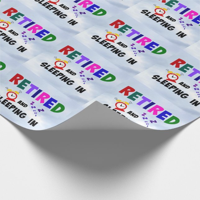 Einschlafen, lustiges Design Geschenkpapier (Ecke)