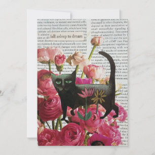 Einschlafen zum Träumen der schwarzen Katze - Hot- Einladung