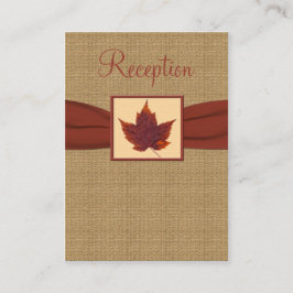 Einschließkarte für den Empfang im Herbst Begleitkarte