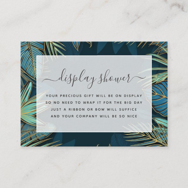 Einschließungskarte für tropisches Brautparty Begleitkarte (Vorderseite)