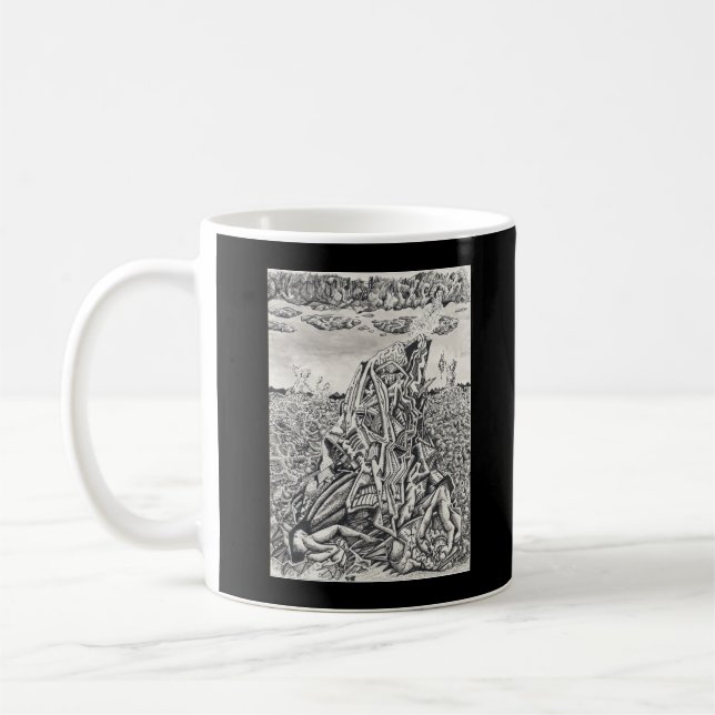 Einschüchterung, Indianerfarbe zeichnend Kaffeetasse (Links)