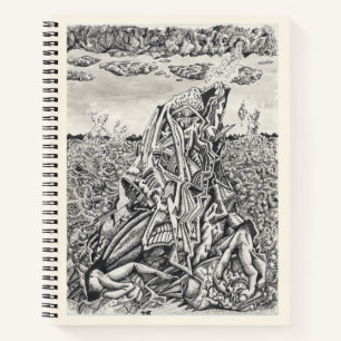 Einschüchterung, Indianerfarbe zeichnend Notizbuch