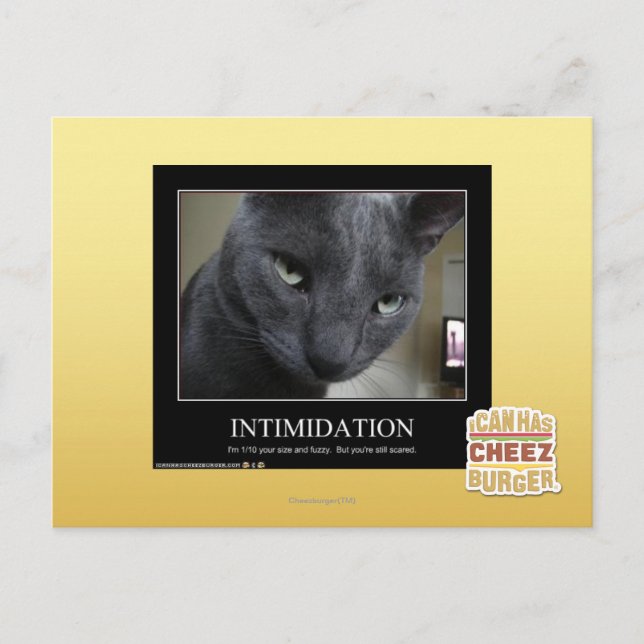 Einschüchterung Postkarte (Vorderseite)