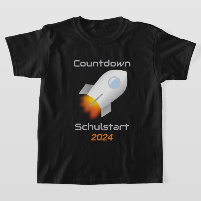 Einschulung - Countdown Schulstart - Rakete 1 | T-Shirt (Ablage )