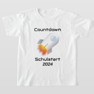 Einschulung - Countdown Schulstart - Rakete 2   T-Shirt