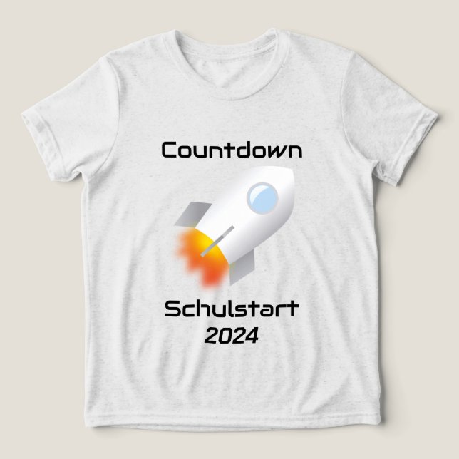 Einschulung - Countdown Schulstart - Rakete 2 | Tri-Blend Shirt (Design Vorderseite)