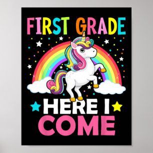 Einschulung in die erste Klasse Einhorn Zurück zur Poster