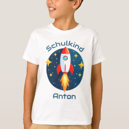 Einschulung - Rakete gelbe Sterne - Schulkind | T-Shirt
