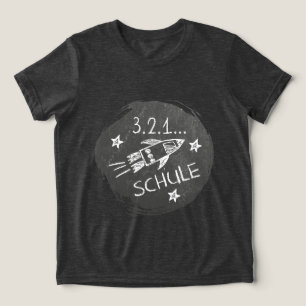Einschulung - Schulanfang - Rakete auf Tafel Tri-Blend Shirt