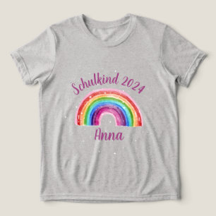 Einschulung Schulkind 2026 - Sternchen Regenbogen Tri-Blend Shirt