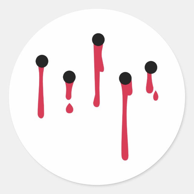 Einschusslöcher Runder Aufkleber (Vorderseite)