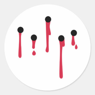 Einschusslöcher Runder Aufkleber