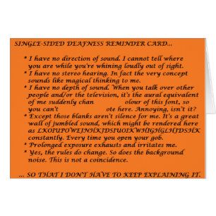 Einseitige Taubheits-Wiegenlaken