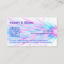 Einseitiger Autowascher QR Visitenkarte