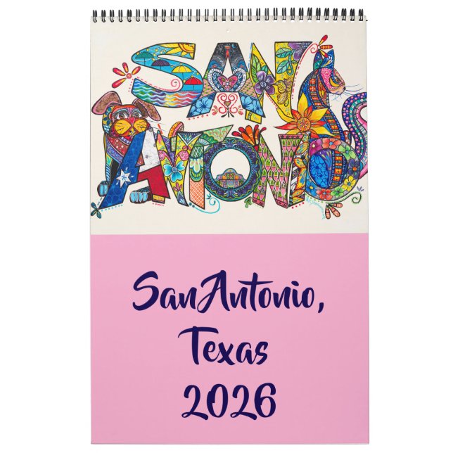 Einseitiger San Antonio-Kalender Kalender (Titelbild)