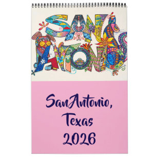 Einseitiger San Antonio-Kalender Kalender