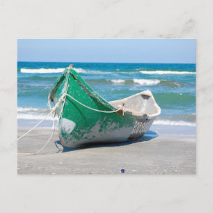 Einseitiges Schiff607 Row-Boot Meeresstrand-Welle Postkarte