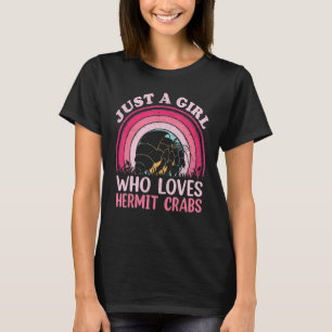 Einsiedlerkrebs Vintage Retro Nur Ein Mädchen Das  T-Shirt