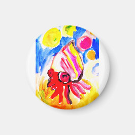 Einsiedlerkrebs-Wasserfarben-Spaß Magnet