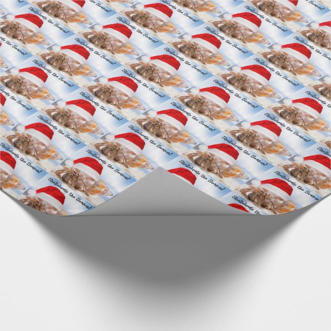 Einsiedlerkrebs-Weihnachten klein Geschenkpapier (Ecke)