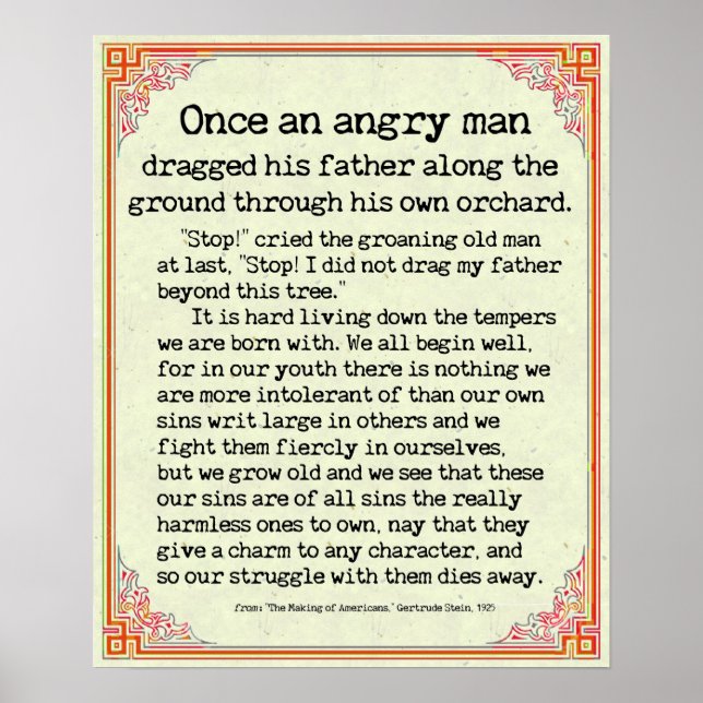 "Einst ein wütender Mann" aus dem "Making of Ameri Poster (Vorne)