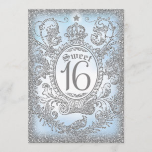 Einst silberner blauer Körper Einladung