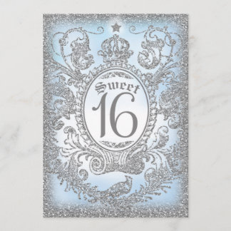 Einst silberner blauer Körper Einladung