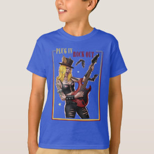 Einstecken. Rock raus. – Cooler Teen-Rock  T-Shirt