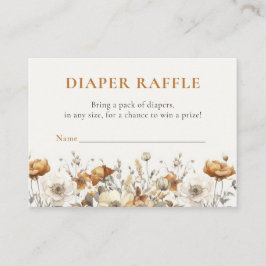 Einsteckkarte für Boho Fall Wildblume Begleitkarte