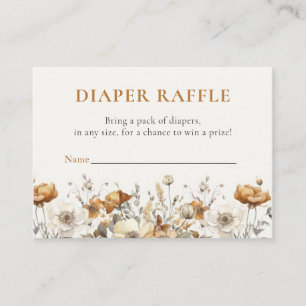 Einsteckkarte für Boho Fall Wildblume Begleitkarte