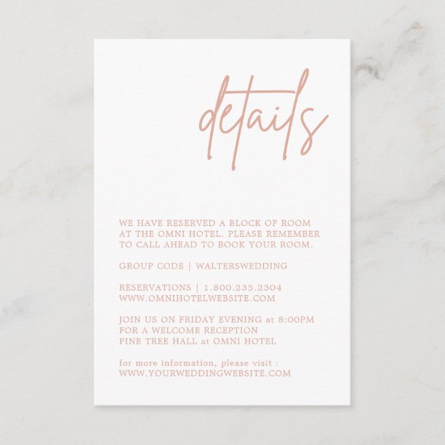 Einsteckkarte für das dunkelrosa Detail Begleitkarte (Vorderseite)