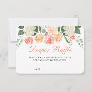 Einsteckkarte für das florale Papierkorb ziehen RSVP Karte