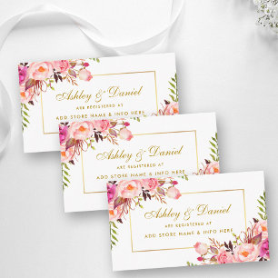Einsteckkarte für das Hochzeitrosa Rosa Gold Begleitkarte