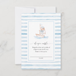 Einsteckkarte für den Sailor Bear Blue Stripe Raff Einladung