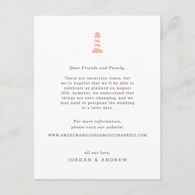 Einsteckkarte für Nautische Hochzeitskarten Begleitkarte (Vorderseite)