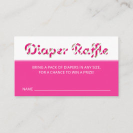 Einsteckkarte mit rosa Candy Cane Diaper Begleitkarte