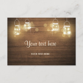 Einsteckkarte Rustikale Holzstrahlleuchten Elegant Begleitkarte
