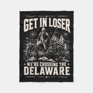 Einsteigen, wir überqueren den Delaware 4. Juli Vi Fleecedecke