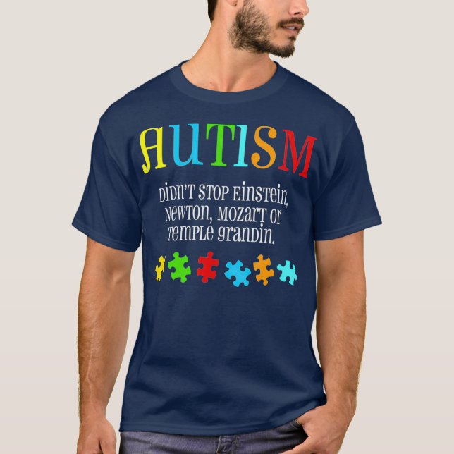 Einstein Autism Awareness Autistic T-Shirt (Vorderseite)