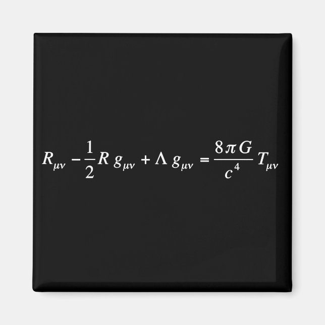 Einstein-Feldgleichung der allgemeinen Relativität Magnet (Vorne)