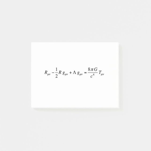 Einstein-Feldgleichung der allgemeinen Relativität Post-it Klebezettel (Vorderseite)