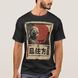 Einstein Genius Japanisch Red Sun Science Art T-Shirt