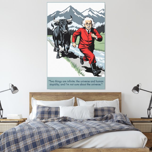 Einstein quote poster canvas print leinwanddruck (Insitu (Schlafzimmer))